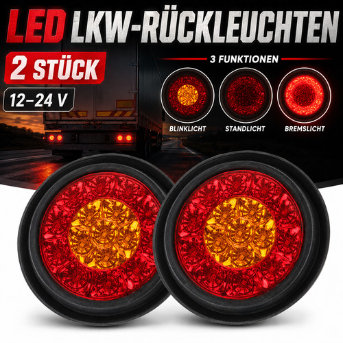 Led rückleuchten rund - 4",